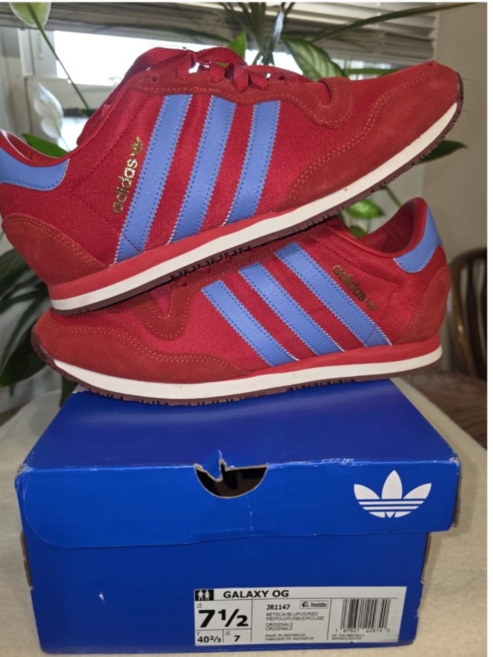 adidas Galaxy OG Red & Blue Retro Sneakers